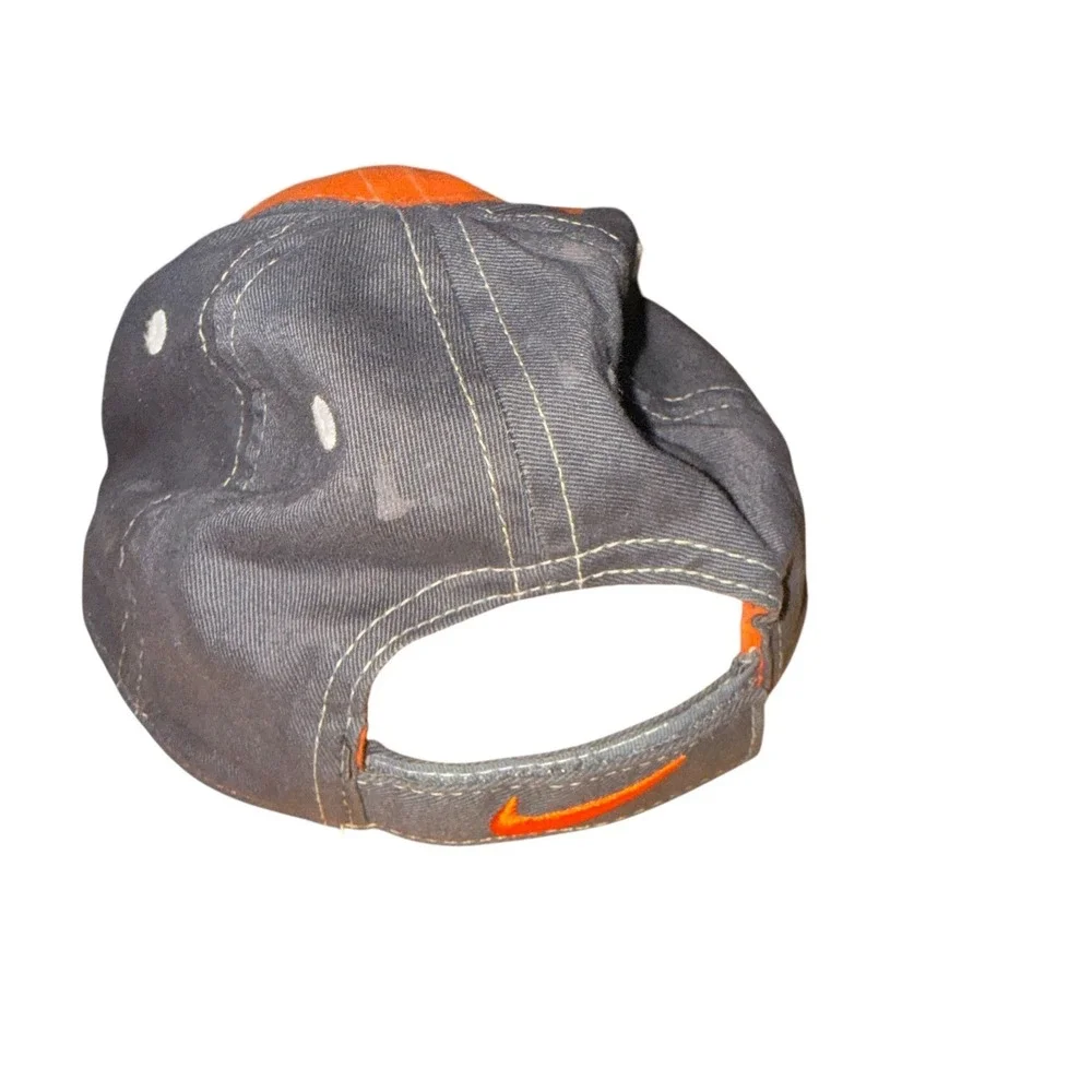 Nike Baseball Cap Kids Boys Pre-Owned Hat Orange Grey White‎ Embroidered Swoosh